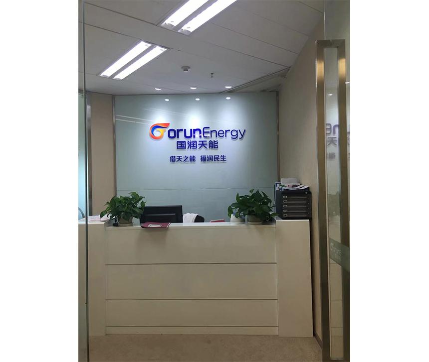 國潤天能logo墻效果圖